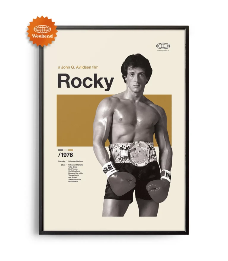 Mid-century modern Rocky movie poster