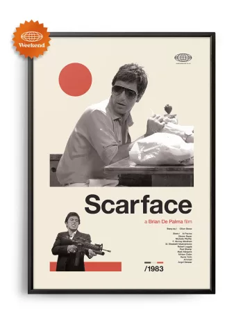 Mid-century modern Scarface movie poster