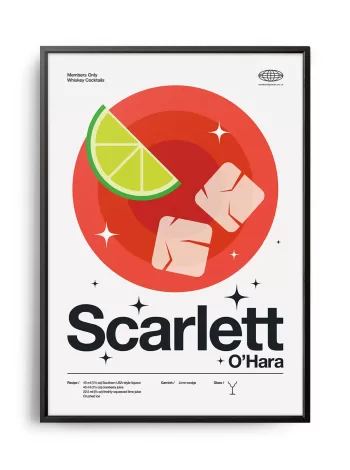 Mid-century modern Scarlett O'Hara Cocktail poster