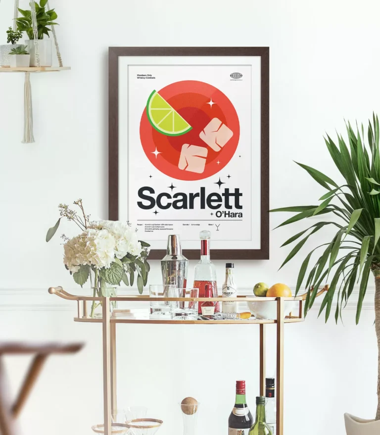 Mid-century modern Scarlett O'Hara Cocktail poster