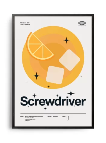 Mid-century modern Screwdriver Cocktail poster