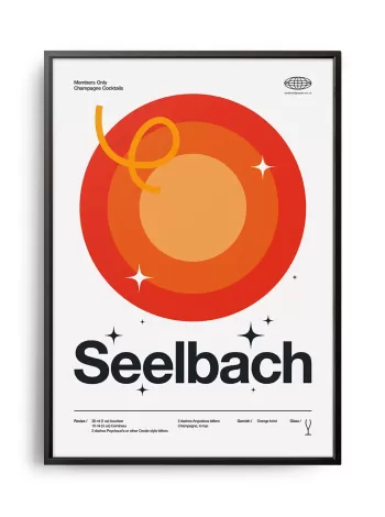 Mid-century modern Seelbach Cocktail poster