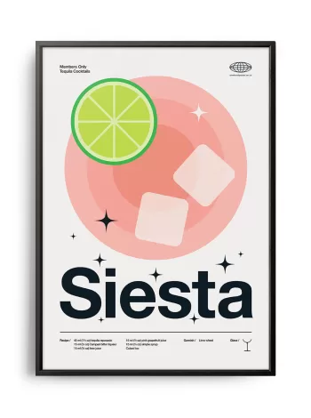 Mid-century modern Siesta Cocktail poster