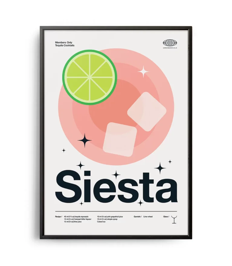 Mid-century modern Siesta Cocktail poster