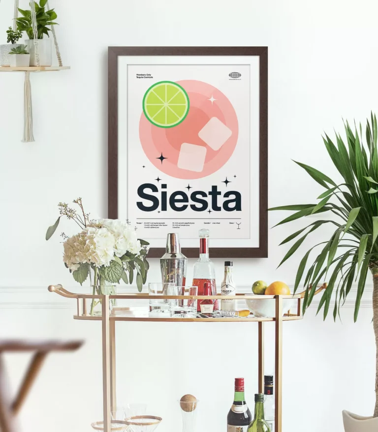 Mid-century modern Siesta Cocktail poster