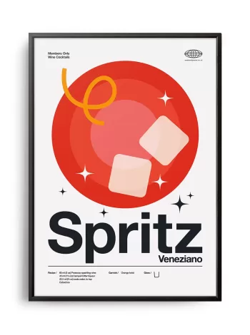 Mid-century modern Spritz Veneziano Cocktail poster