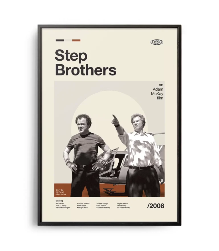 Mid-century modern Step Brothers movie poster