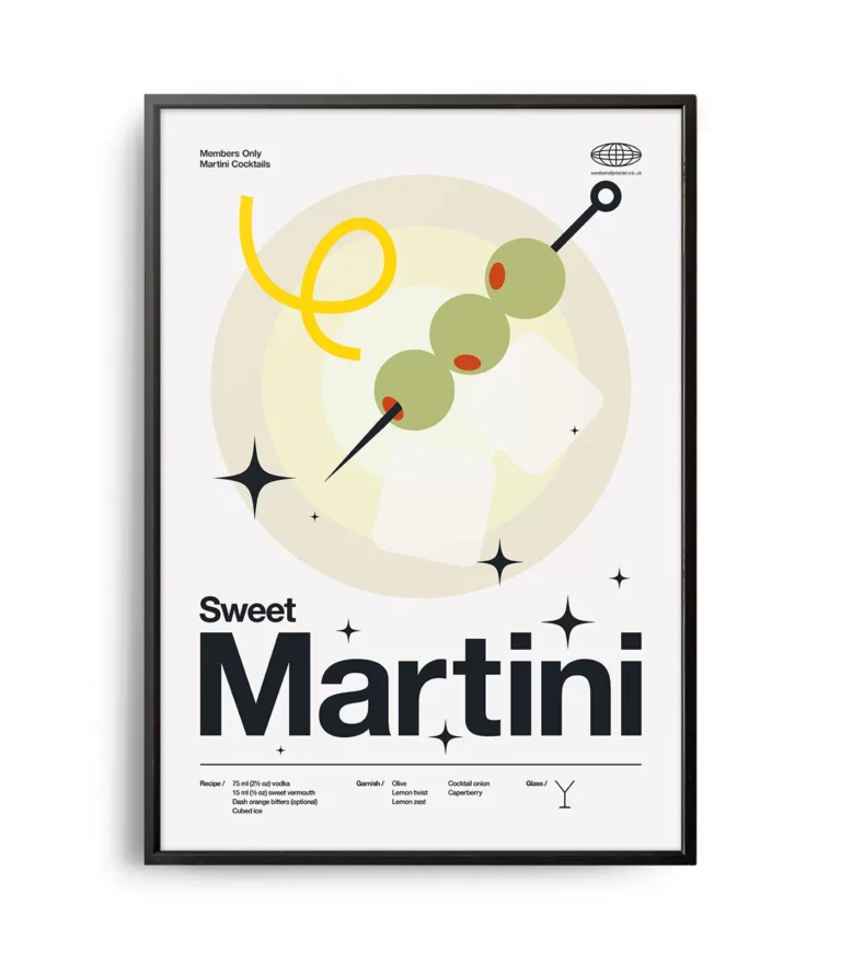 Mid-century modern Sweet Martini Cocktail poster