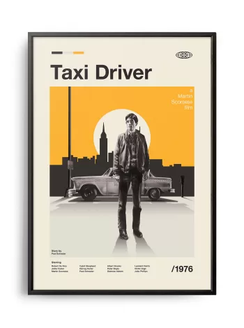 Mid-century modern Taxi Driver movie poster