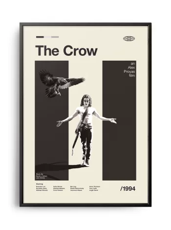 Mid-century modern The Crow movie poster