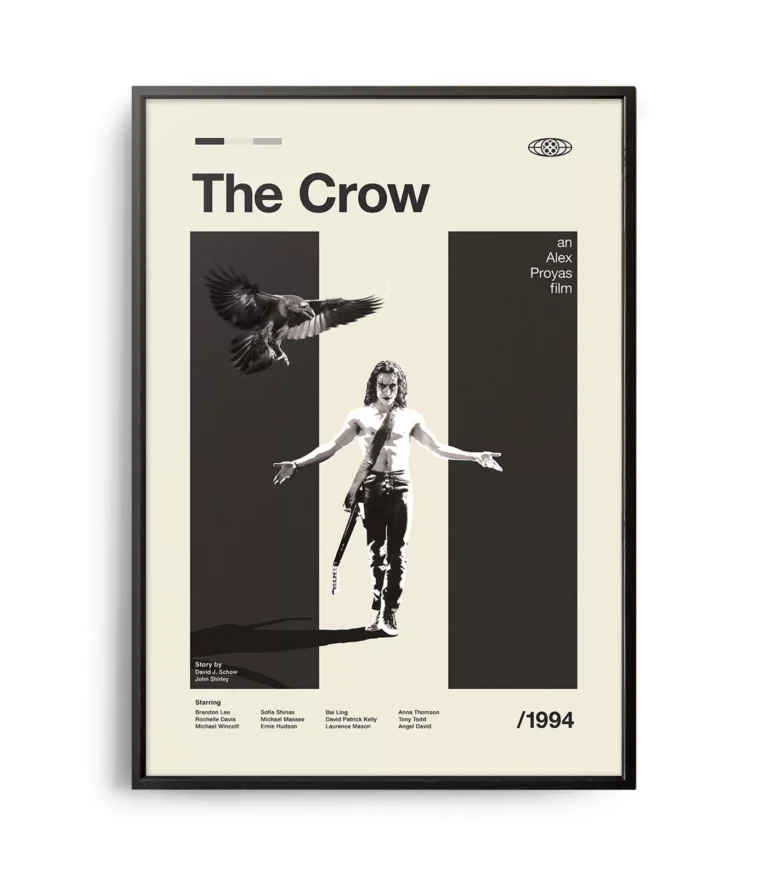 Mid-century modern The Crow movie poster