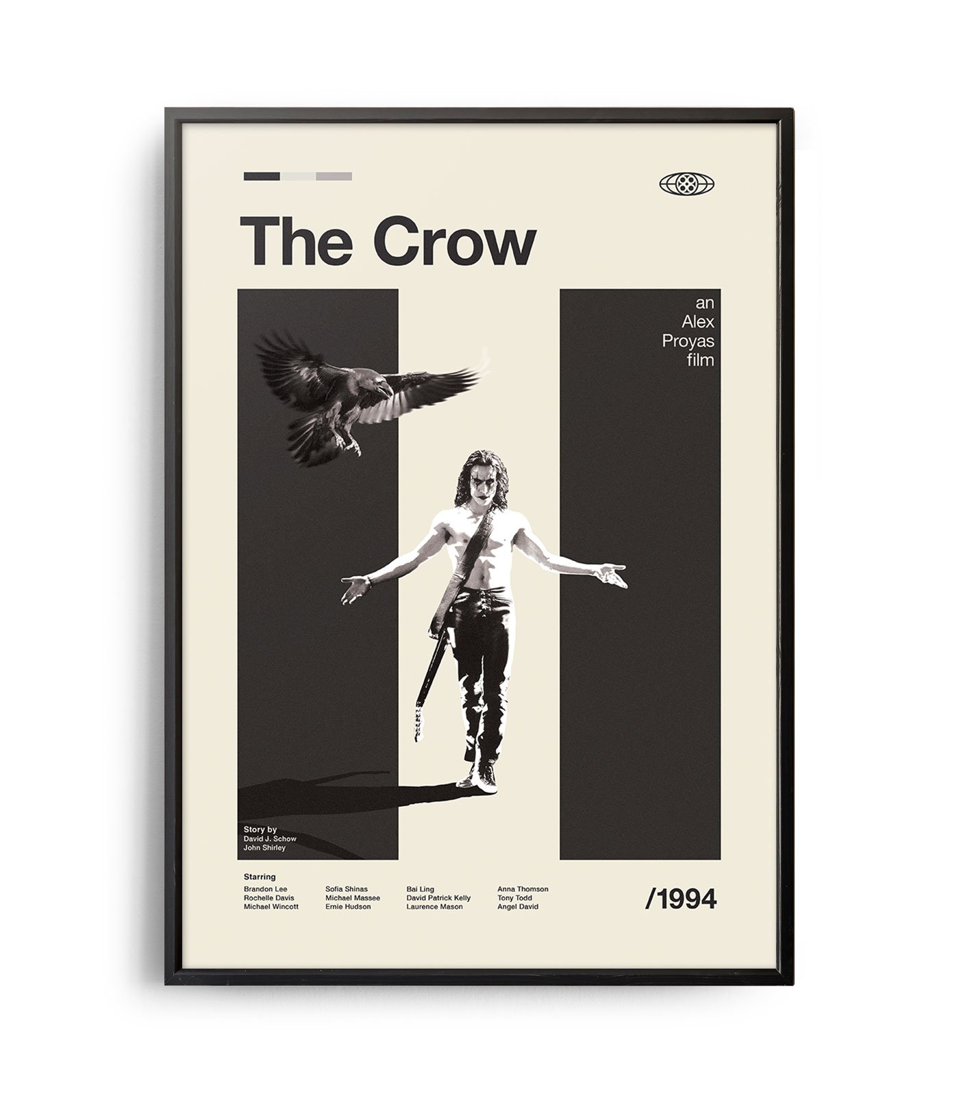 Midcentury modern The Crow movie poster Weekend Poster