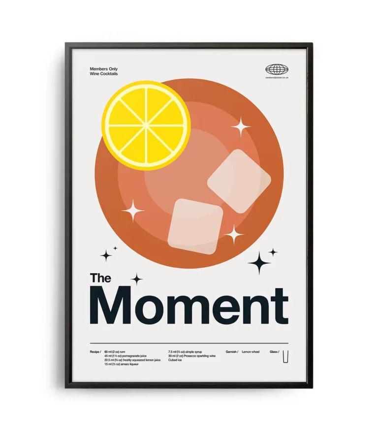 Mid-century modern The Moment Cocktail poster