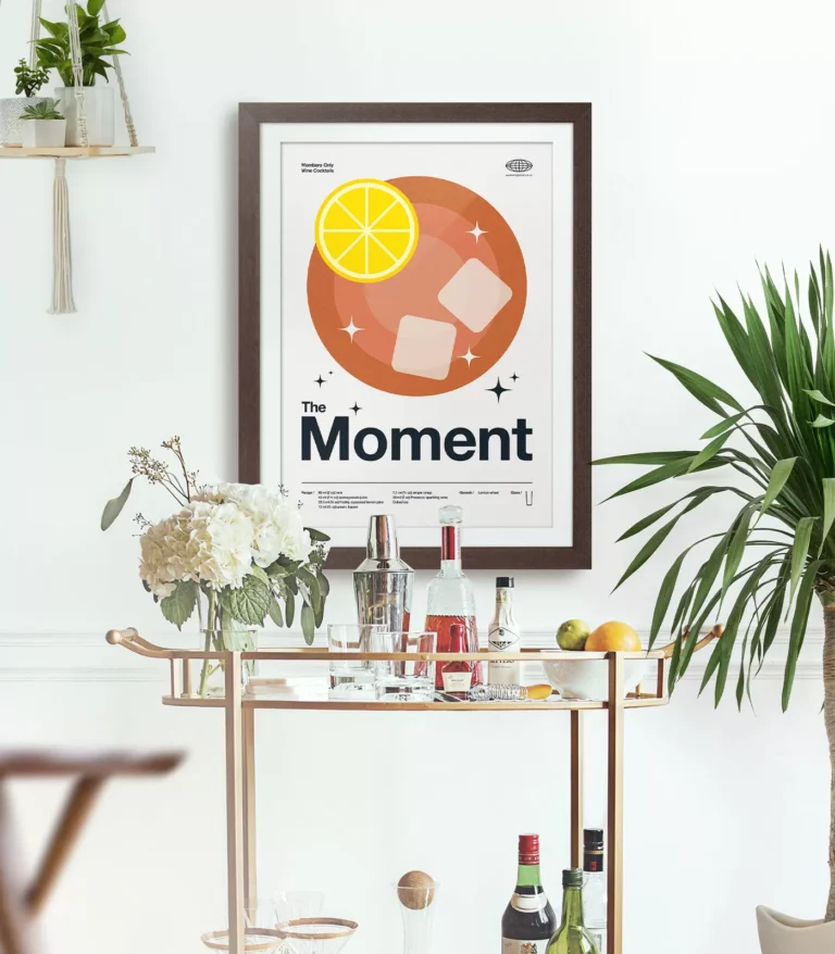 Mid-century modern The Moment Cocktail poster
