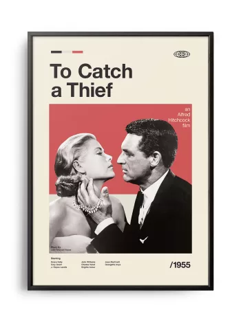 Mid-century modern To Catch a Thief movie poster