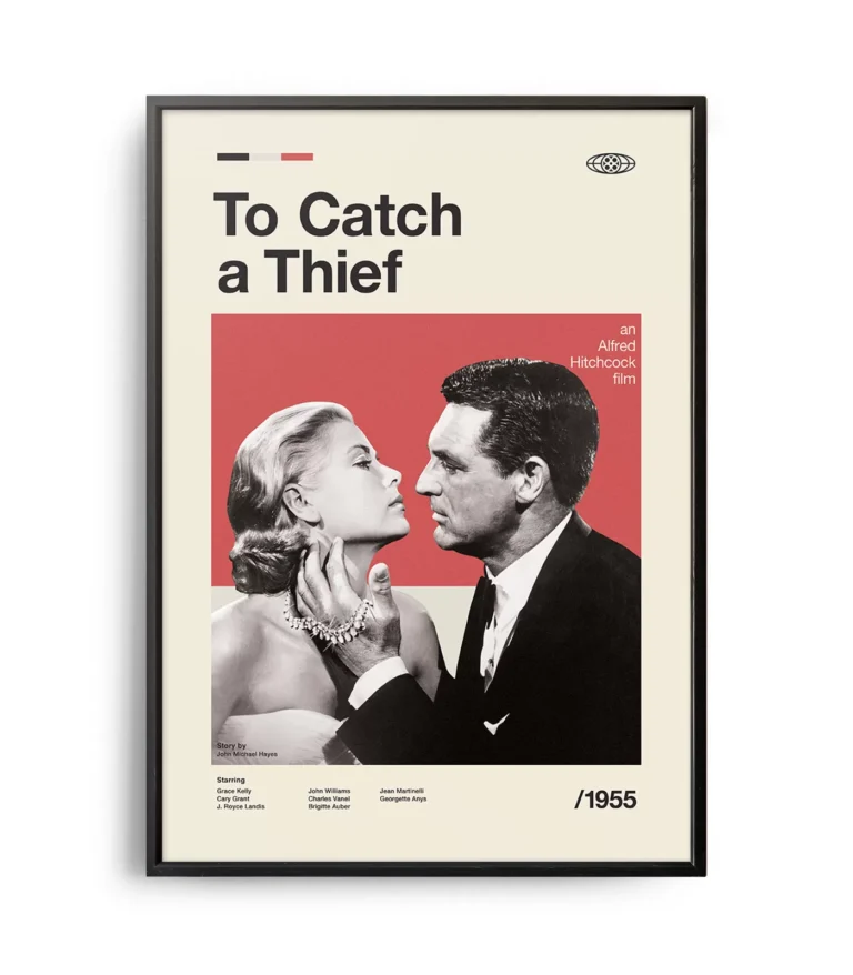 Mid-century modern To Catch a Thief movie poster