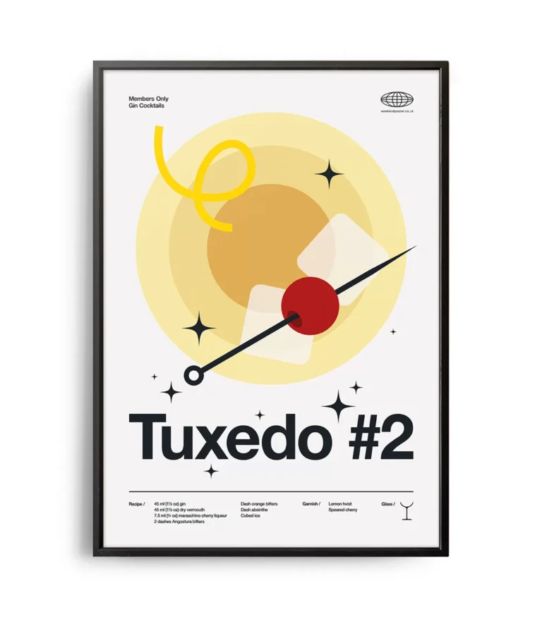 Mid-century modern Tuxedo #2 Cocktail poster
