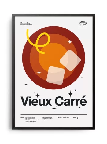 Mid-century modern Vieux Carré Cocktail poster