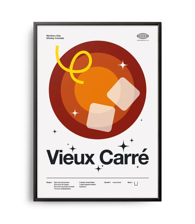 Mid-century modern Vieux Carré Cocktail poster