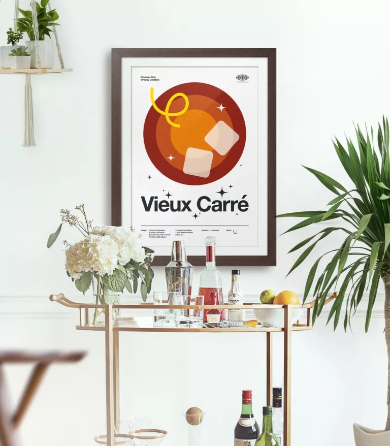 Mid-century modern Vieux Carré Cocktail poster