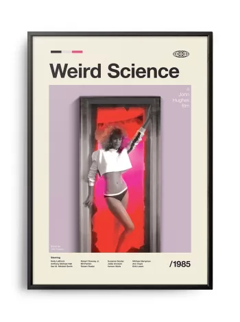 Mid-century modern Weird Science movie poster