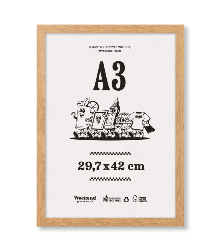 Wooden Frame – A3 (29.7×42 cm)