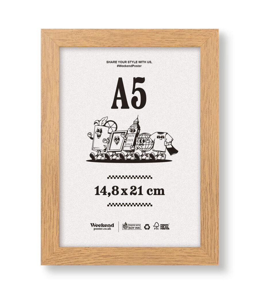 Wooden Frame – A5 (14.8×21 cm) - Weekend Concept