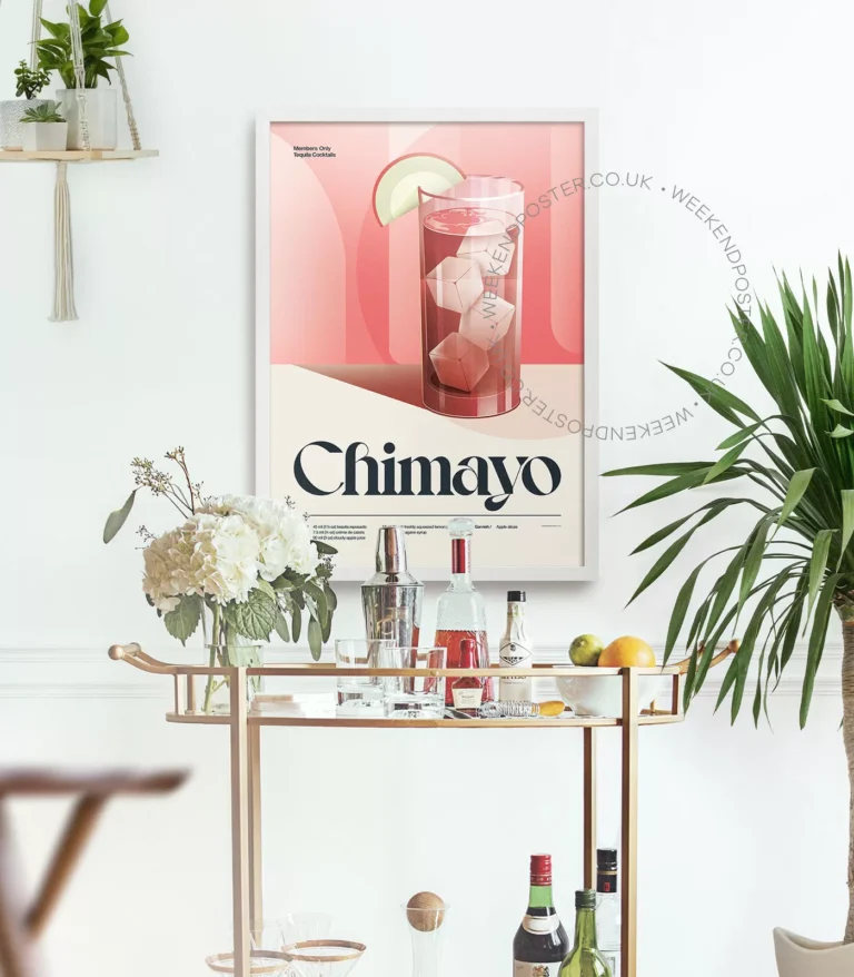 Mid-century retro Chimayo Cocktail poster