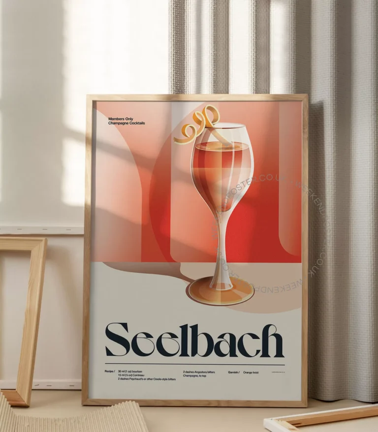 Mid-century retro Seelbach Cocktail poster