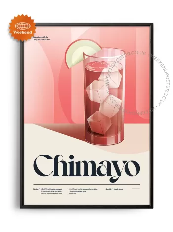 Mid-century retro Chimayo Cocktail poster