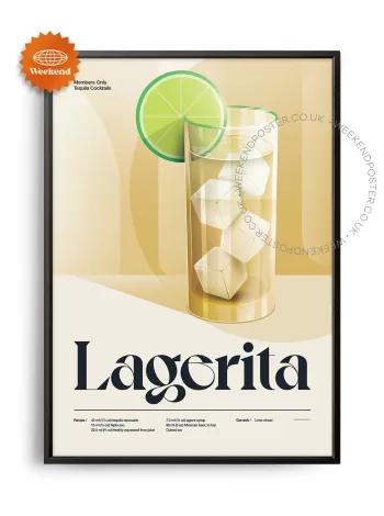 Mid-century retro Lagerita Cocktail poster