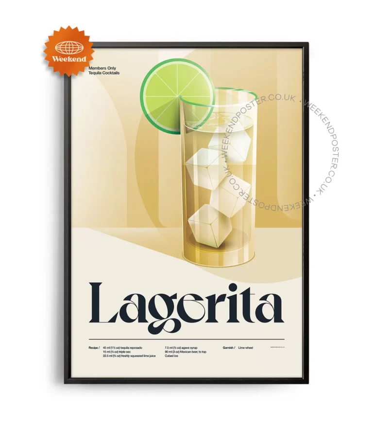 Mid-century retro Lagerita Cocktail poster