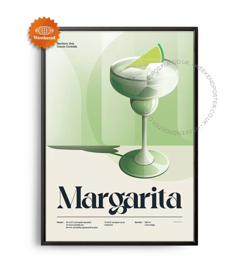 Mid-century retro Margarita Cocktail poster
