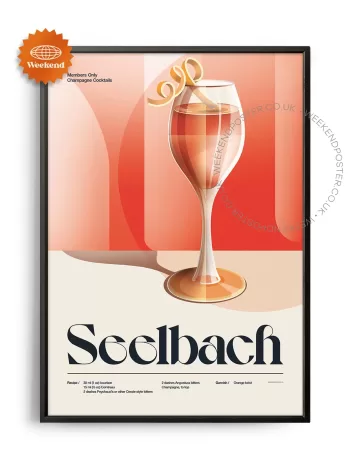 Mid-century retro Seelbach Cocktail poster
