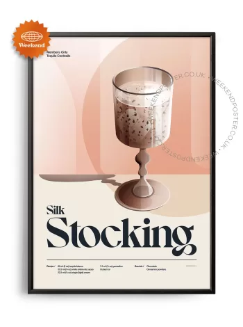 Mid-century retro Silk Stocking Cocktail poster