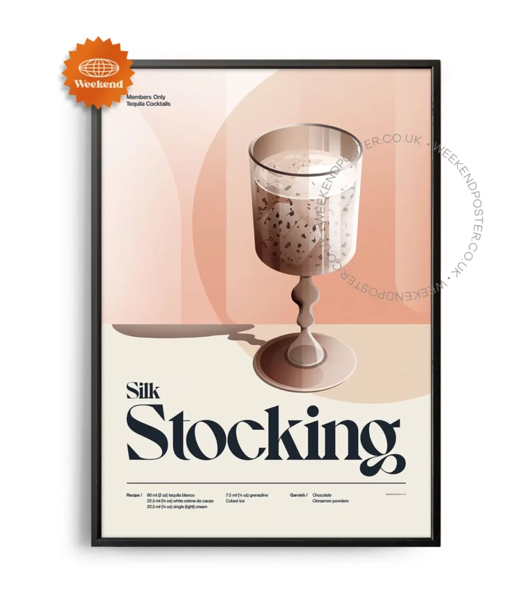 Mid-century retro Silk Stocking Cocktail poster