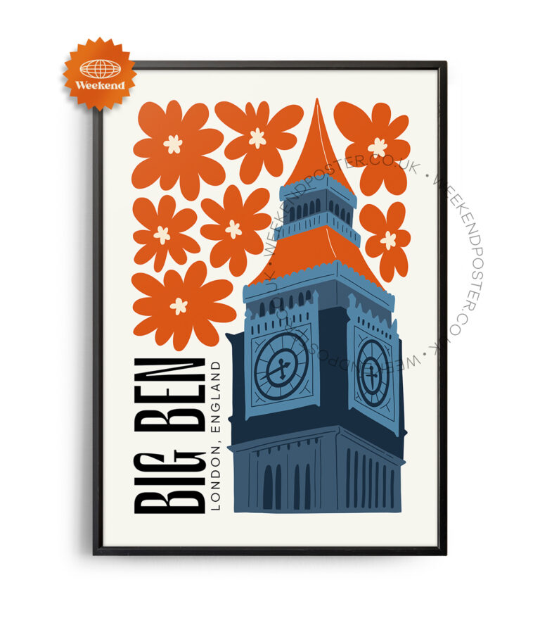 Big Ben London landmark poster