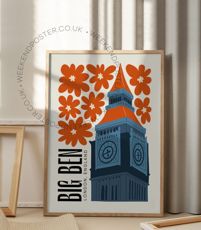 Big Ben London landmark poster