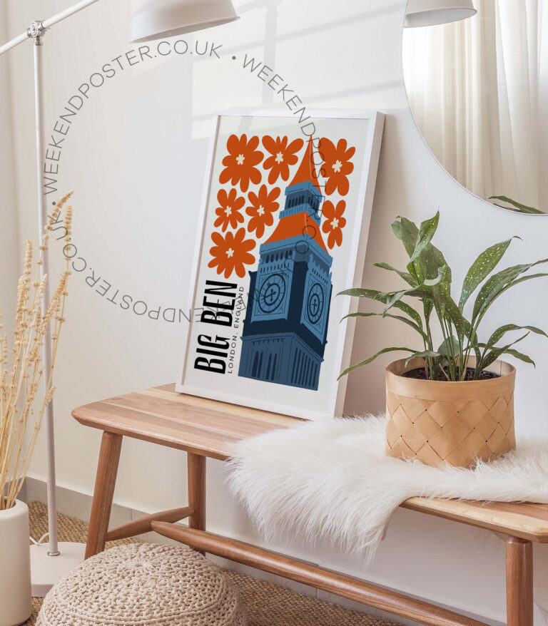 Big Ben London landmark poster