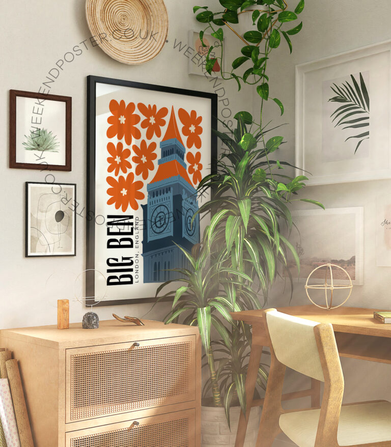 Big Ben London landmark poster