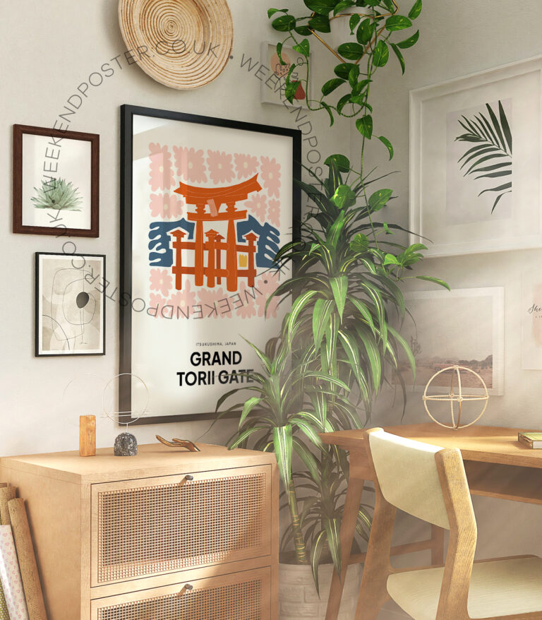 Grand Torii Gate Japan landmark poster