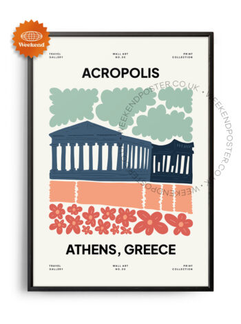 Acropolis Athens Greece landmark poster