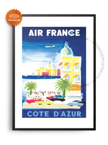 Air France Cote Dazur vintage poster