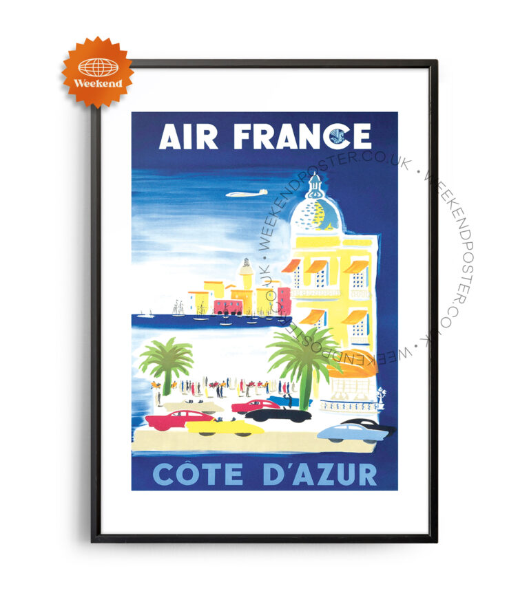 Air France Cote Dazur vintage poster