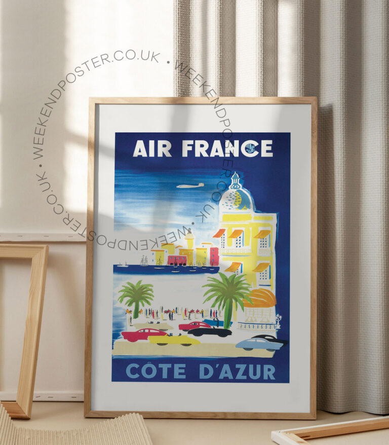 Air France Cote Dazur vintage poster