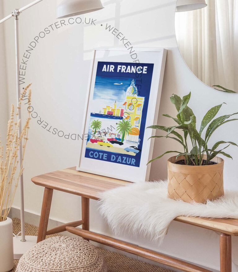 Air France Cote Dazur vintage poster