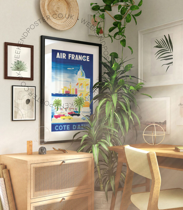 Air France Cote Dazur vintage poster
