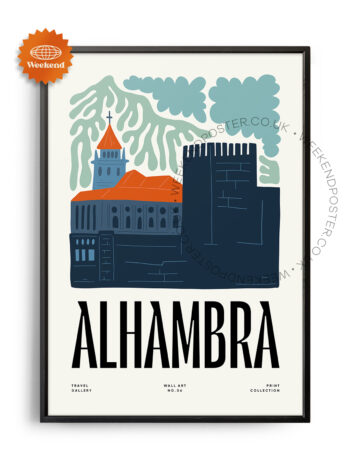 Alhambra Granada Spain landmark poster