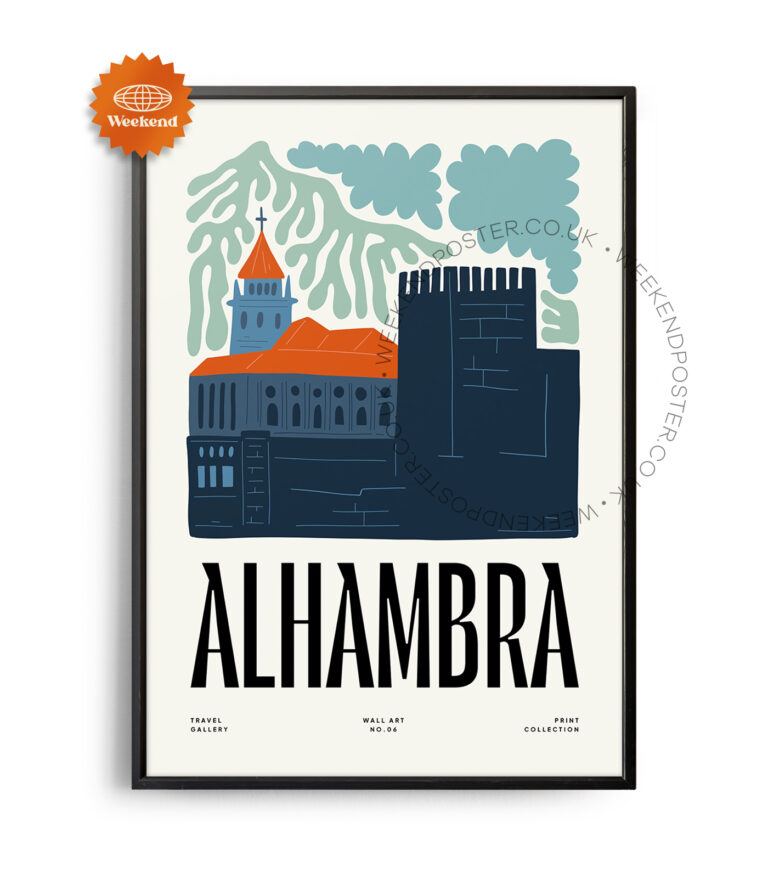 Alhambra Granada Spain landmark poster