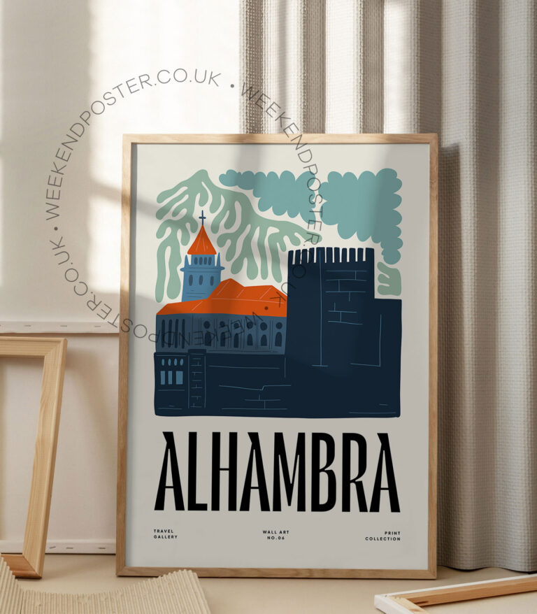 Alhambra Granada Spain landmark poster